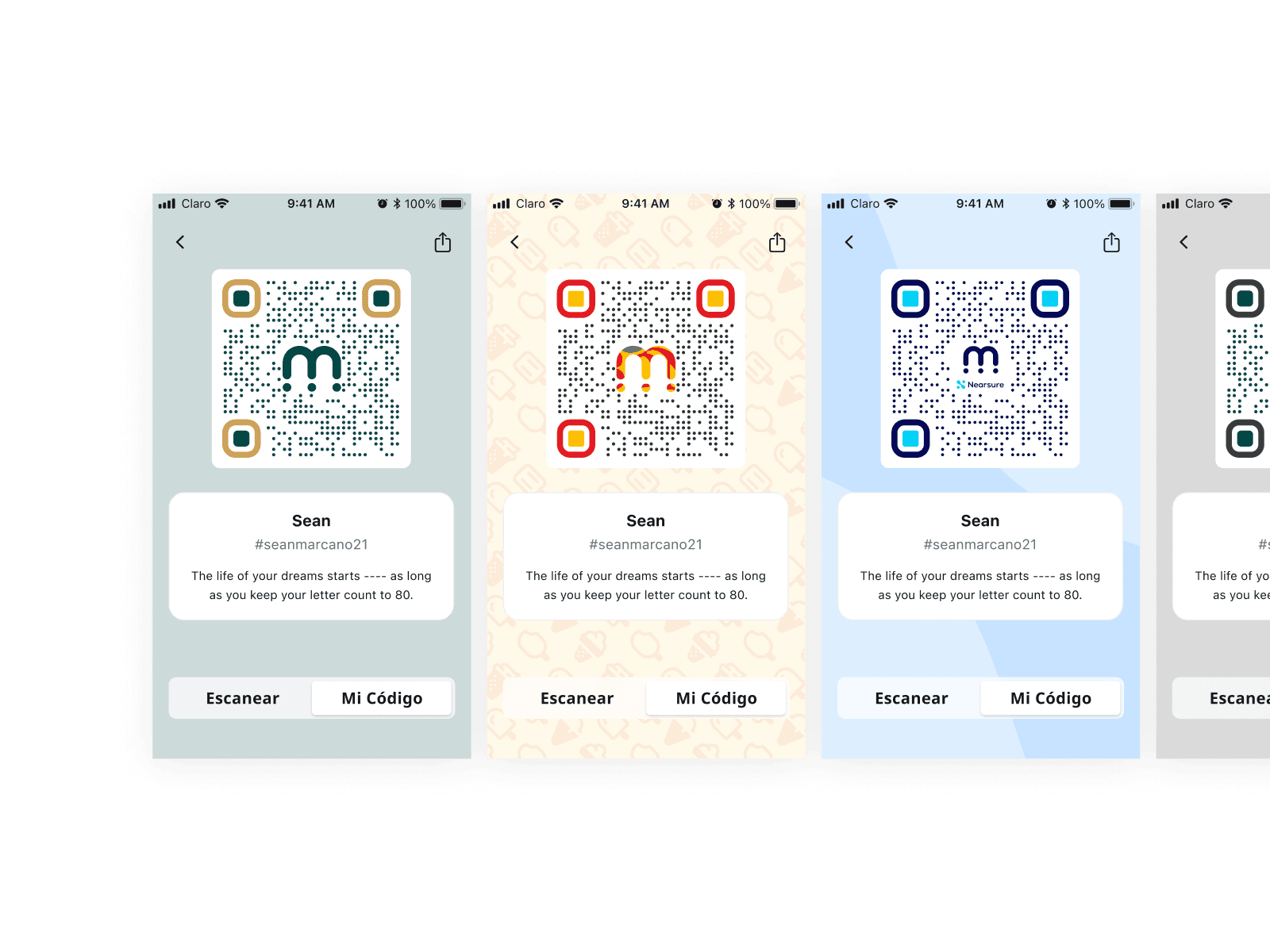Phase 1 design explorations