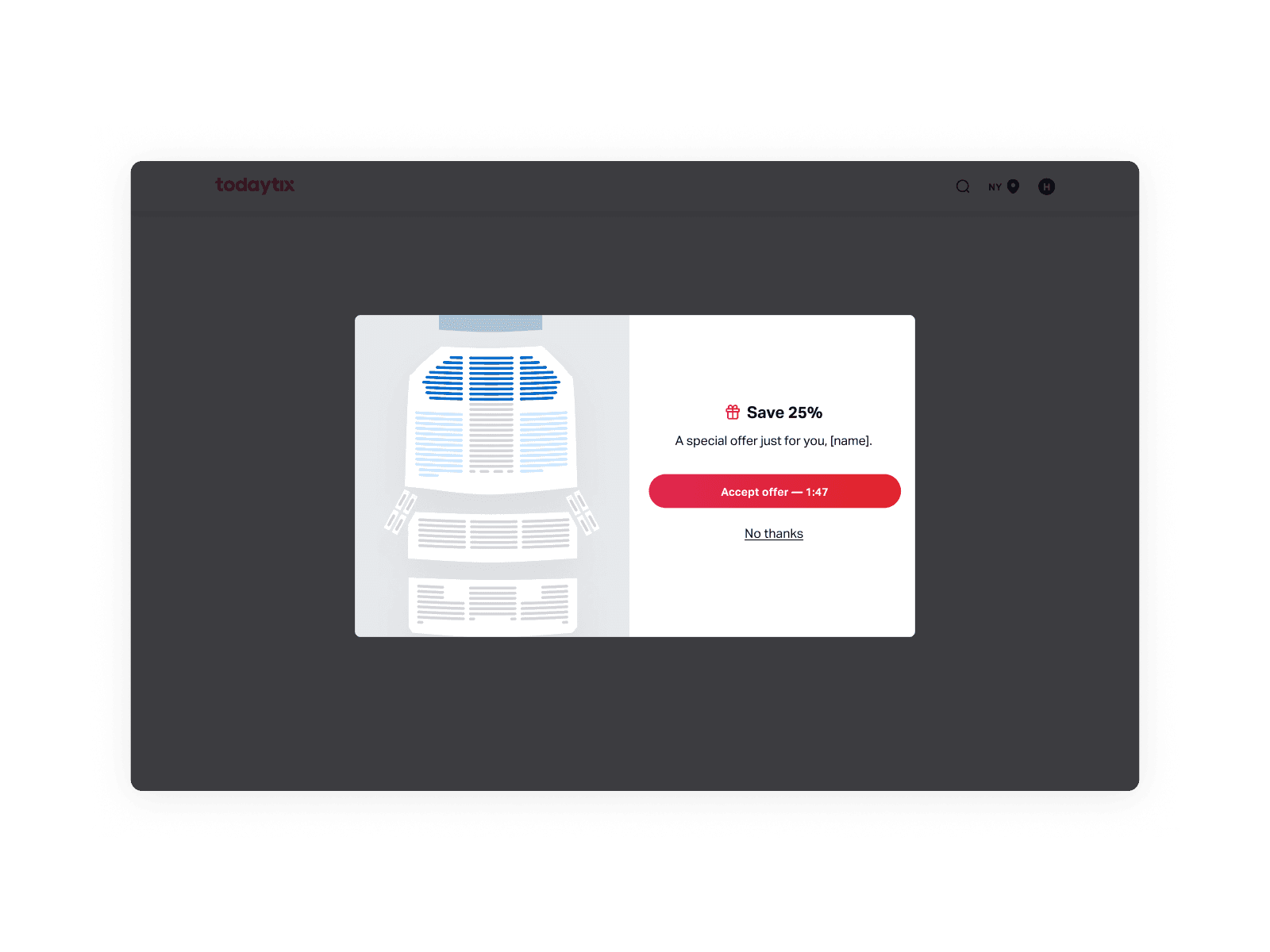 Checkout completion with discount applied