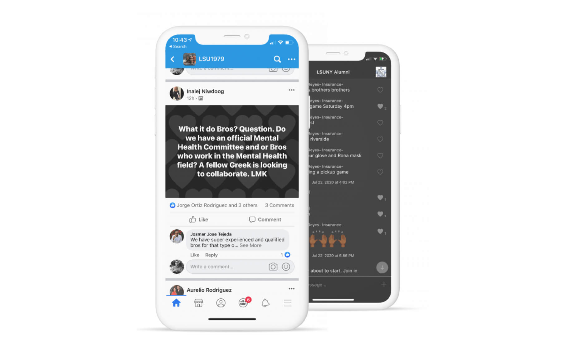 GroupMe and Facebook Groups — the existing fragmented communication tools brothers were using