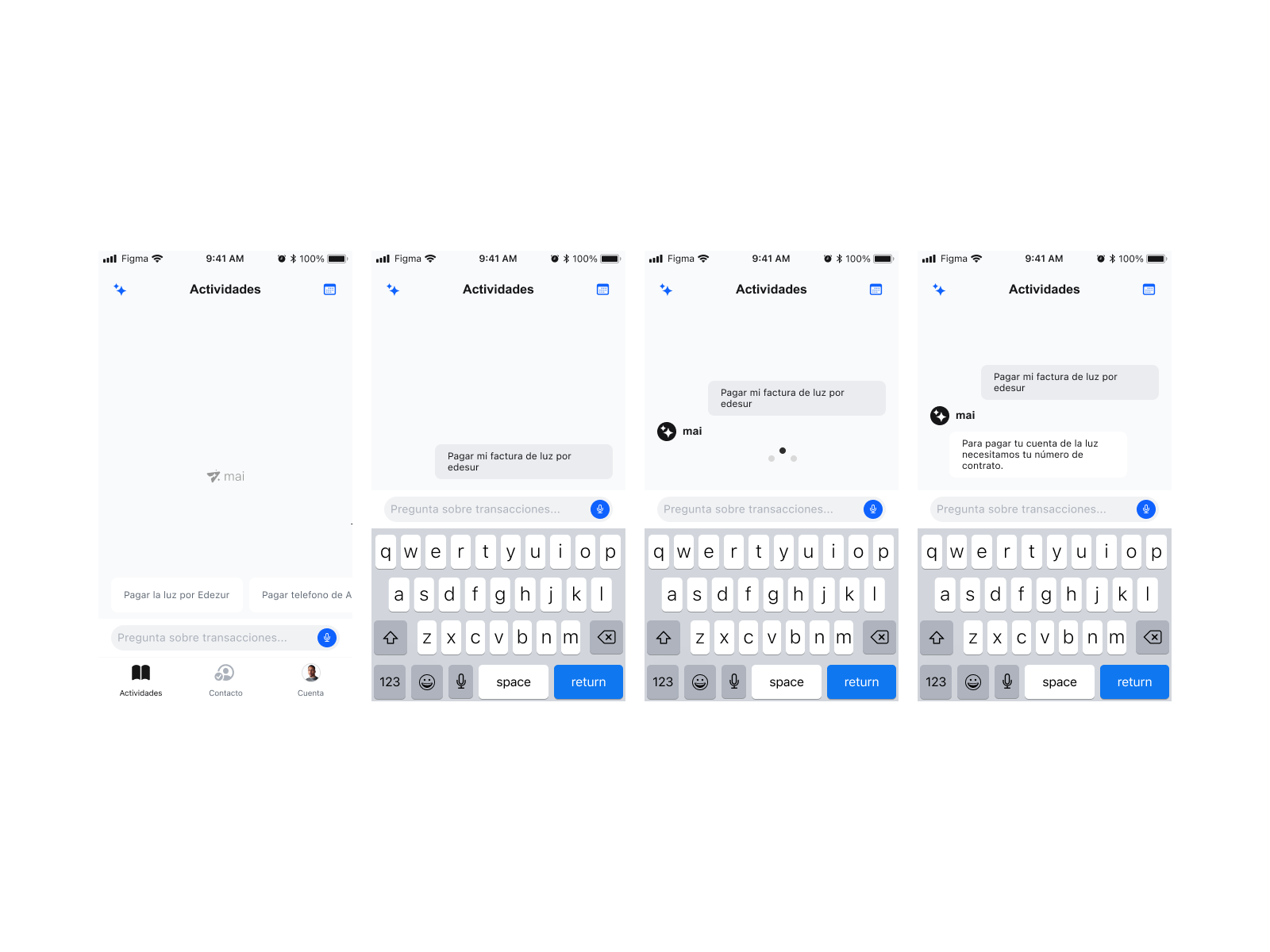 In-house research testing — language pattern and auto-complete expectation sessions