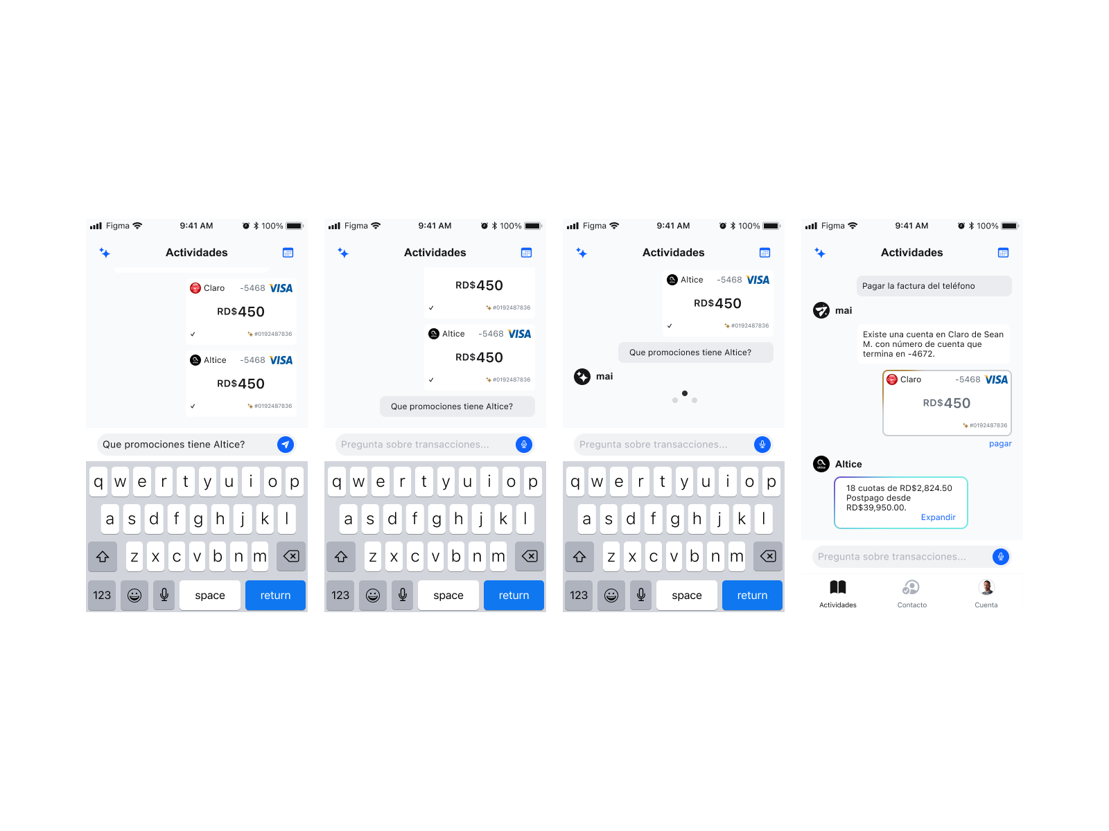 Transaction confirmation step — AI surfaces the action, user approves before execution