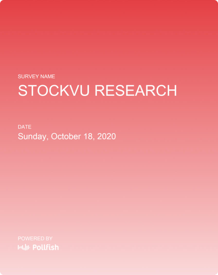 Initial Pollfish research — survey results validating product-market fit for Stockvu