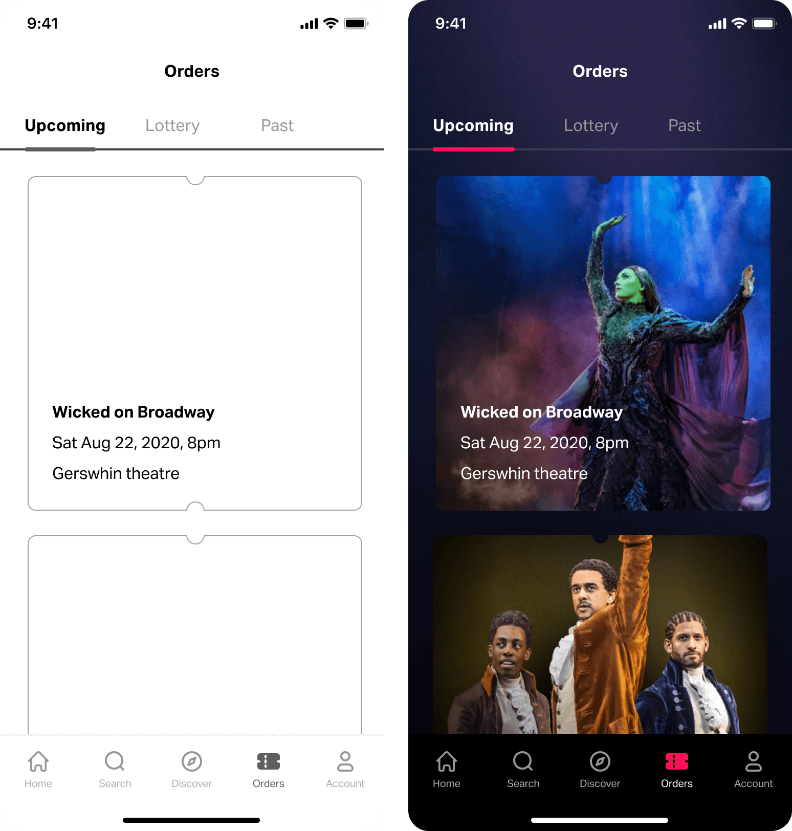 My Orders V2 — redesigned with tab bar integration and updated visual system