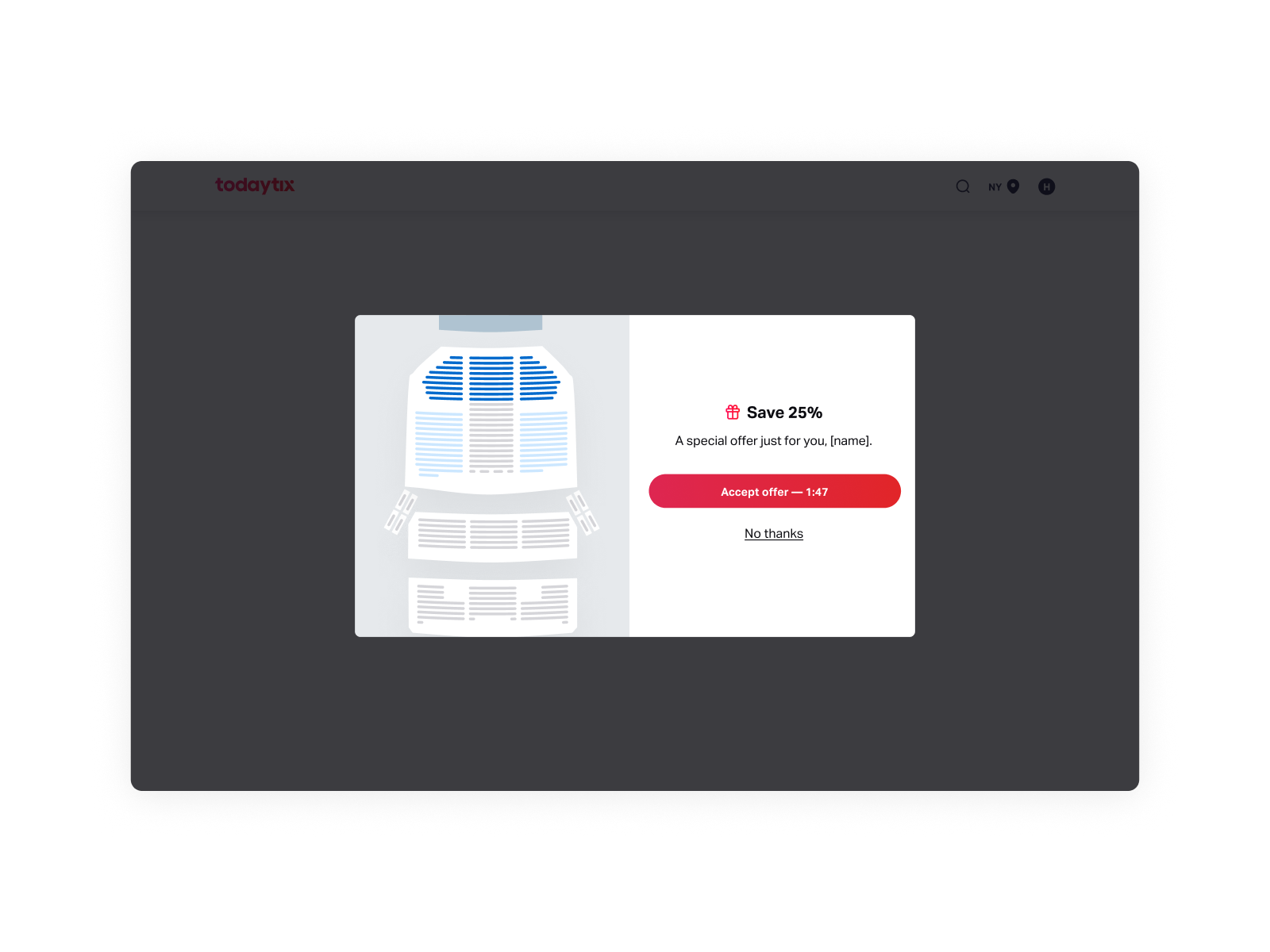 Checkout completion with discount applied
